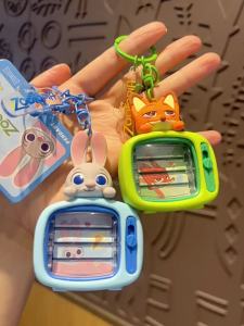 Zootopia Flip Page TV Keychain Pendant Cartoon Student Backpack Toy Keychain Decoration