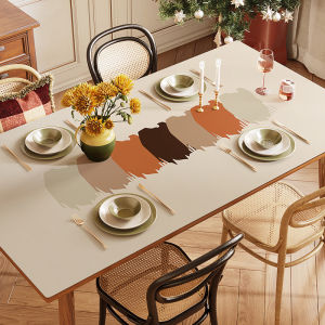 Taplak Meja Ruang Tamu Super Trendy Tahan Panas Kulit/Alas Meja Ruang Tamu Anti Air/Meeting/Ruang dapur/Taplak Meja Makan Aesthetic