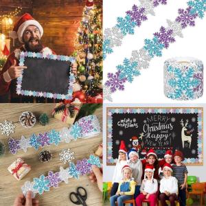 10m Snowflake Bulletin Border Trim Scalloped Bulletin Board Borders Border Sticker Bulletin Board Decorations