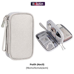 Rokeet Pouch HP Tas Gadget Travel Organizer Pouch Powerbank Anti Air Serbaguna