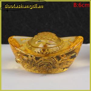 [Duola] Chinese Feng Shui Yuan Bao Dragon Pattern Ingot Lucky Blessing Home Ornament