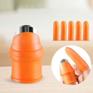 C76 Bao Ngón Tay Silicon Ngắt Rau Hái Rau Củ Gắn Móng Kim Loại Săc Bén Thu Hoạch Rau Củ Quả Tiện Dụng CINDY YG