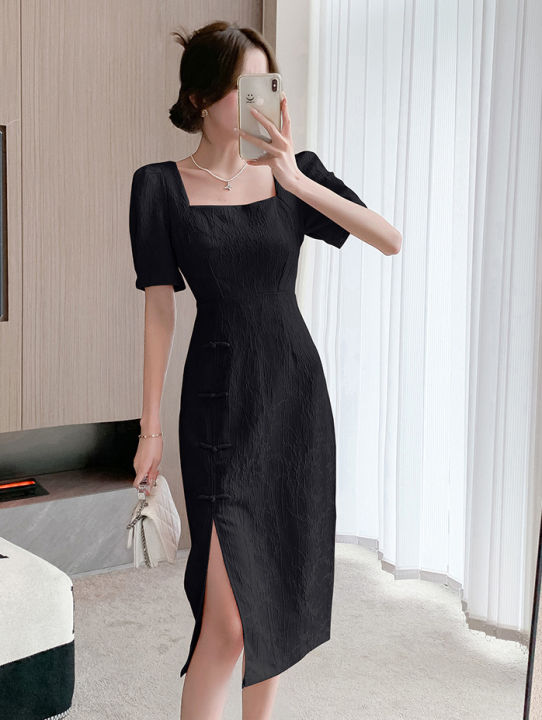 dress wanita formal Pola Gaun Wanita Hitam Formal Elegan dari Pakaian Tiongkok - 2026 Wanita Dress, wanita price