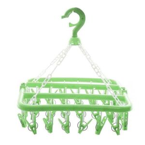 Gantungan Baju 32 Jepit Jemuran Jepit Baju Kaos Kaki Celana Dalam Bra Pakaian Bayi Serbaguna Hanger Lipat Jemuran Baju 32 Penjepit Jepitan