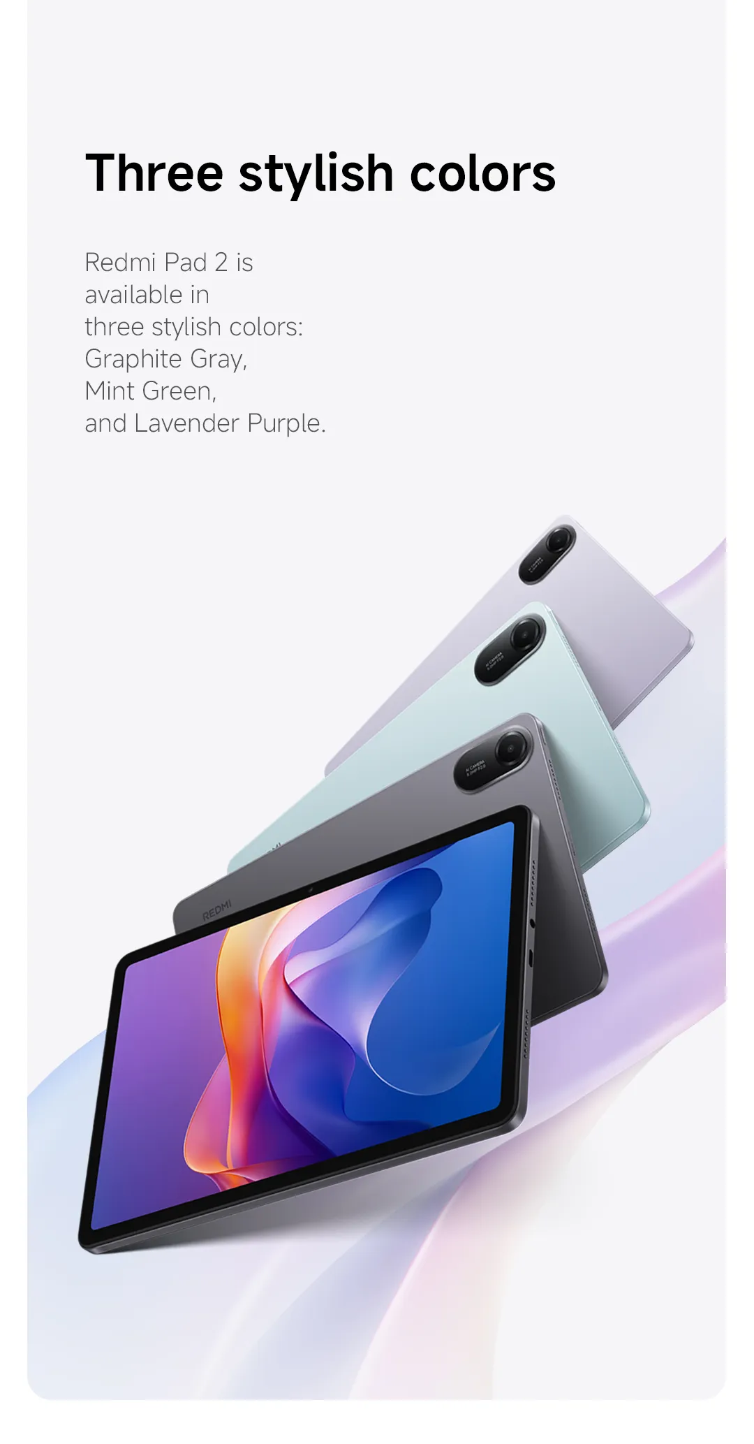 Redmi Pad 2 8GB+256GB Lavender Purple – 11″ 2.5K Malaysia
