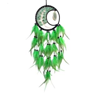 Dreamcatchers làm bằng tay đồ treo trang trí với tua lông và mặt dây chuyền đá cho xe hơi và nhà tường decors