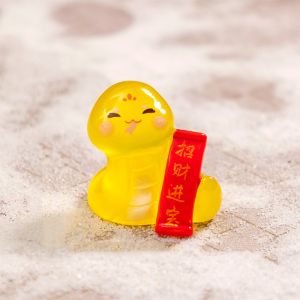 JEWELRG Cute Luminous Mini Snake Figurine Zodiac Snake Glow in The Dark Lucky Small Snake Ornament Animal Figurines Resin Crafts New Year Snake Statue New Year Decoration Gifts