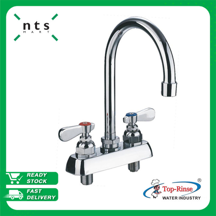 TOP RINSE ก๊อกน้ำแบบติดตั้งขอบอ่าง แบบติดตั้งบริเวณกึ่งกลางขนาด 4