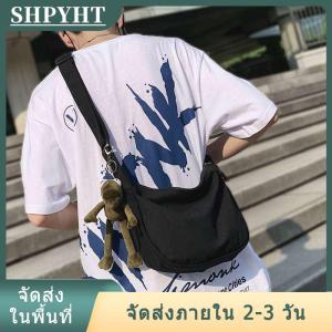 [COD] SHPYHT Ship within 24 hours กระเป๋าสะพายข้างผ้าใบแคนวาสสำหรับทั้งชายและหญิง สไตล์สตรีทฮิปฮอปความจุมาก