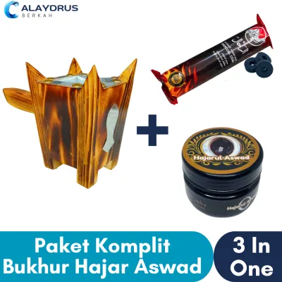 Paket 3in1 Bukhur Buhur Dupa Bakhor Arab Lengkap Komplit Beragam Varian Hajar Aswad / Maghribi / Oud Bukiyah / Al Madinah / Oud Gaharu / Al Khanjar 30 Gram Free Tempat Bukhur Dan Arang Magic - Bukhoor Bukhor Bakhoor Bakhor Gaharu Asli Original Arf