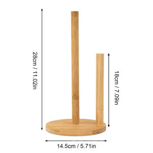 Wood Toilet Paper Holder No Drill Kitchen Storage Tissue Hanger Vertical For Kitchens Bathrooms Living Rooms Restaurant