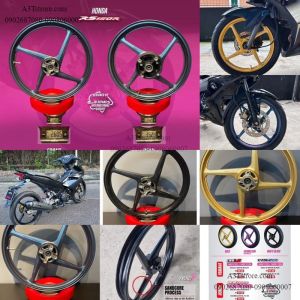 ( VÀNH MÂM ĐÚC 4 CÂY PURPLE )-2023 DESIGN IN MALAYSIA SUPERFLY PROJECT-X 4 LEG  LC135 YZR15 RS150 SPORT RIM