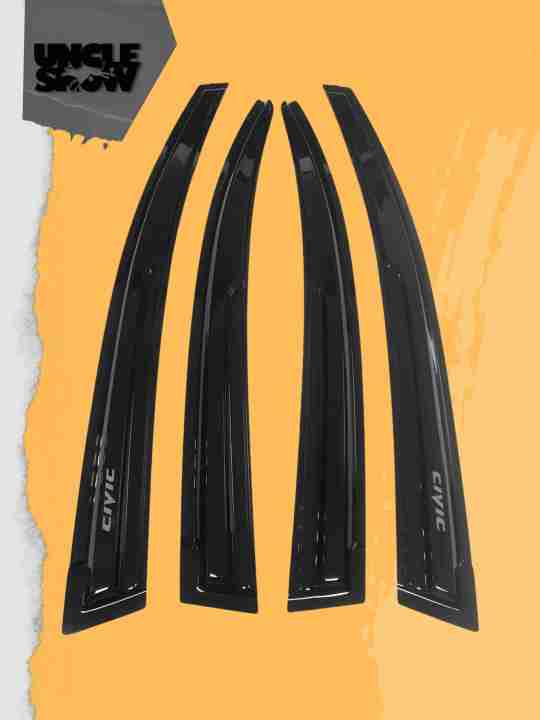 For 2012-2015 Honda Civic Sedan JDM Wavy Mugen Style Window Visors Rain Guards E - Foto 5