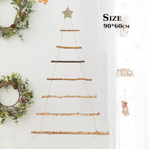 NUVOX 7 Tiers Wooden Hanging Christmas Decorations Christmas Wall Decor for home DIY Christmas Tree Wooden Wall Hanging Decor Christmas Xmas Tree Window Door Outdoor Indoor