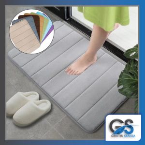 Gratis Semua - Keset kaki Anti Slip Bahan Memory Foam Menyerap (40×60cm) / Keset Dapur / Keset Kamar Mandi