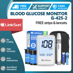 Linksun G-425-1 đo Thiết bị theo dõi đường huyết 50/100pcs glucometer Kit y tế bệnh tiểu đường thử nghiệm máy đo đường huyết kỹ thuật số glucosemeter trọn bộ
