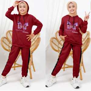 FEMMESHOPA- SETELAN ANAK PEREMPUAN / SETELAN ANAK MURAH / SETELAN ANAK TERBARU - YX SET YUNABI HODIE