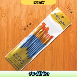 SHNGki 10PC Sơn Brushe Set Nylon Sơn Bàn Chải Ngắn Rod Dầu Acrylic Bàn Chải Màu Nước Bút Chất Lượng Cao Chuyên Nghiệp Nguồn Cung Cấp Nghệ Thuật
