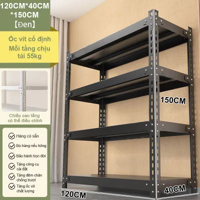 BMZAR Kệ sắt đa năng Kệ để đồ nhà bếp Mỗi lớp Kệ để đồ Điều chỉnh chiều cao Kệ sắt lỗ Kệ hàng