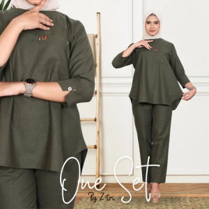 abaya set one set ztri viral Gamis Muslimah Lebaran/pengajian