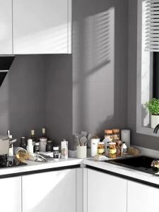 【100% Metal】Hanging Cabinet Kitchen Cabinet Storage Wall Cabinet Cupboard for Kitchen SpiceCondiment