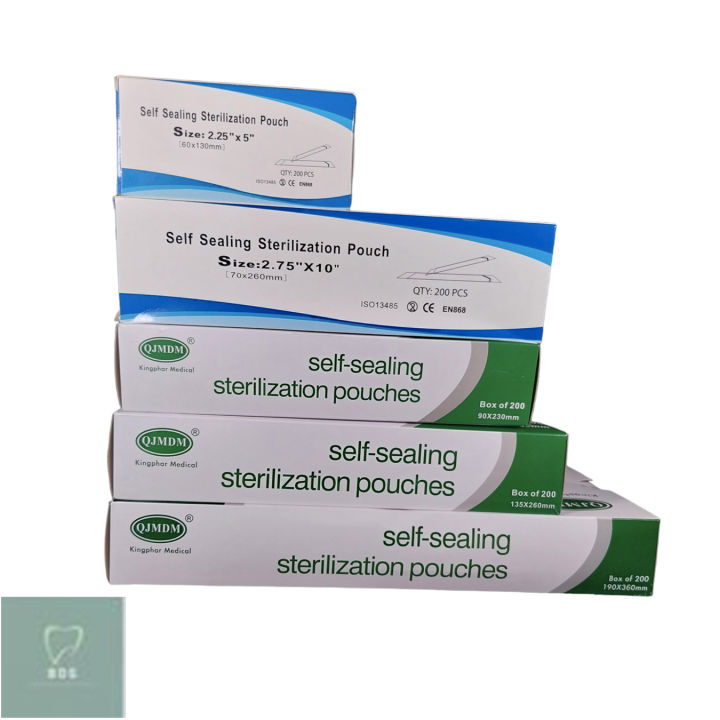 Self-Sealing Sterilization Pouches 2 1/4 X 5 Inches | Pack Of 1,000pcs (5 Boxes) | Dental Instrument Sterilization Bags