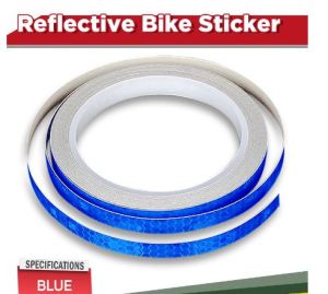 Bicycle PVC Reflective Bike Stickers (1cm x 8 meters) Cars Safety Warning Durable