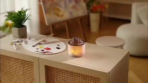 USB Volcano Aroma Diffuser 3D Flame Air Humidifier 7 Color Lights Changing Simulation Flame 180ml Aroma Diffuser For Household
