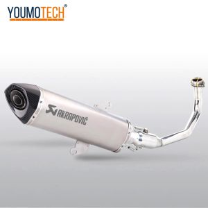 For Honda Forza 350 NSS350 ADV350 2021-2024 Motorcycle Full Exhaust System Escape Moto Modify Front Link Pipe With Muffler Carbon fiber Forza350 nss 350 adv 350