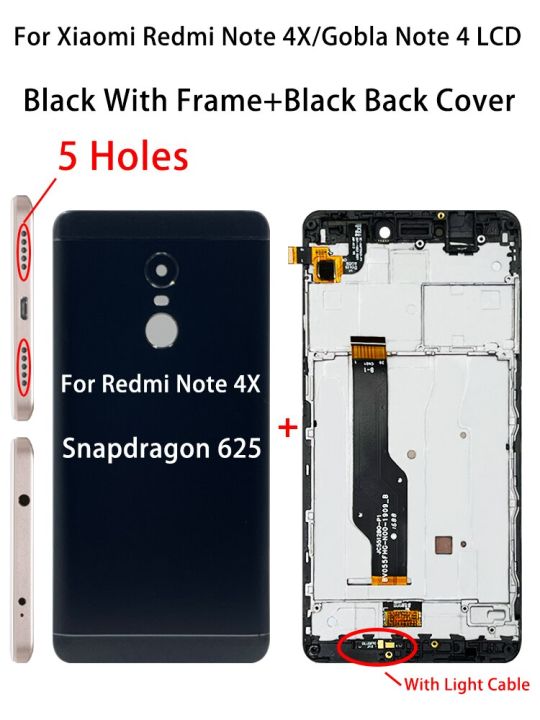 New Original LCD For Xiaomi Redmi Note Global Version Snapdragon 625  Display Touch Screen Digitizer Note 4X With Frame Lazada PH