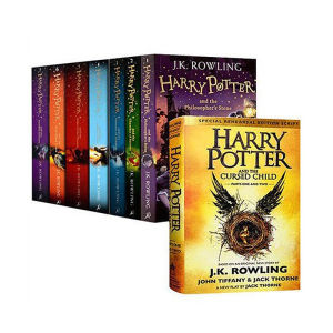 8 Books Set Hardcover Harry Potter English Novel Read Story Book Fiction Kids Adult Books Big size