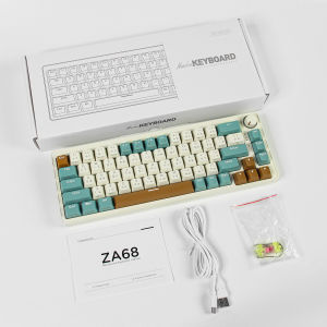 Zifriend ZA68 Mechanical Keyboard 68ปุ่ม คีย์บอร์ดเกมมิ่ง คีย์บอร์ดไร้สาย ไฟRGB23โหมด