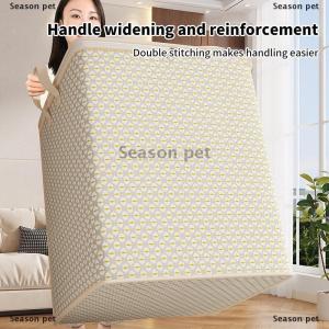 [COD] Season pet กระเป๋าเก็บผ้าห่มใส่เสื้อผ้าความจุขนาดใหญ่แบบพกพากันฝุ่นกระเป๋าเก็บของเล่นบ้านเคลื่อนย้ายได้อุปกรณ์ตู้เสื้อผ้า