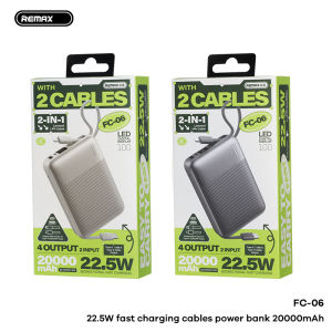 Pin Dự Phòng Sạc Nhanh 22.5W Remax FC-06 20.000mAh kèm cáp sạc
