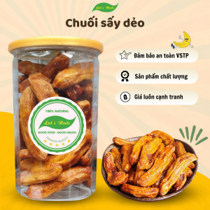 Chuối sấy dẻo Lets Nuts hộp 500g đặc sản Đà Lạt giữ nguyên mùi thơm độ dẻo của chuối vị ngọt ngào dai dẻo khó quên
