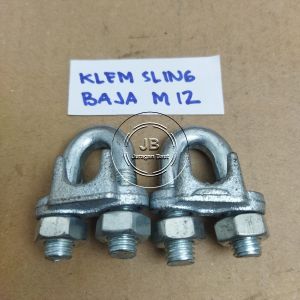 Klem Sling Baja 12mm Clem Kuku Macan 12 mm Clip Tali Kawat Wire Rope Kabel Seling Clamp 1/2 KUNCI 19