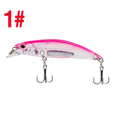 1PC 6.7cm/6.3g Minnow Sinking Lure Artificial Long Casting Lure 3D Eyes SwimBait 8 Colors Laser Snakehead Crankbait Hard Bait with Treble Hook