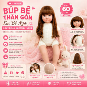 👶 Búp Bê Thân Gòn Em Bé Nga Love Bella 60cm = 24 inch Baby Dolls PVN100390