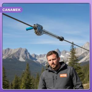 【CANAMEK】 New Zipline Spring Brake Stainless Steel Zip Line Spring Brake Heavy Duty Zipline Brake Speed Reducer Spring Brake