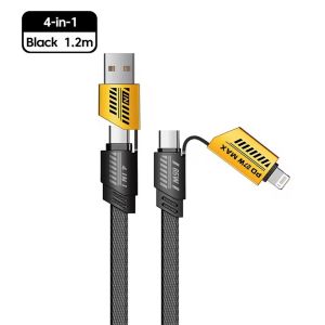 TIMACK 5 IN 1 Spring Cable Ultra Fast Charging 240W for IOS/Type C - USB/TYPE C and Micro/Type C - USB/TYE C Cable