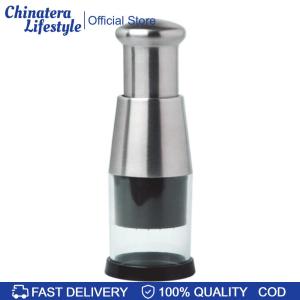 Stainless Steel Manual Hand Chopper Kitchen Tools Mini Garlic Mincer Garlic Crusher for Garlic Ginger Herbs Nuts
