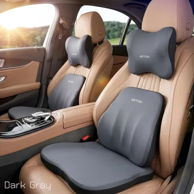 Aston Comfort Seat เซ็ทเบาะรองนั่งในรถยนต์ หมอนรองคอ เบาะรองหลัง เบาะรองนั่ง ตามสรีรศาสตร์ รับประกันสินค้า