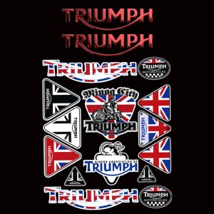 Triumph Logo Motorcycles Sticker Reflective Flag Polyester Printed Racing Vintage Banner Sticker 3D Resin Gel Decals for Triumph