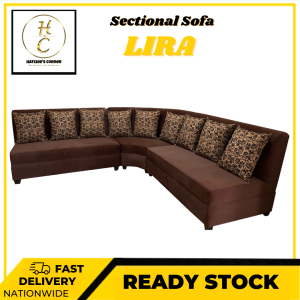 LIRA WITH 9 PCS PILLOWS ELEGANT CORNERED SOFA SET- HATCHIES CORNER