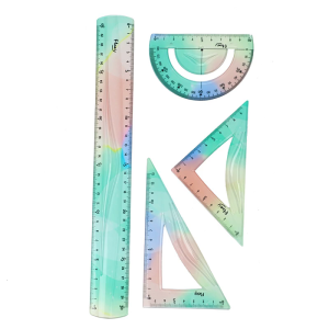 4Pcs Plastic Ruler Flexible Ruler Soft Bendable Ruler for School Classroom Office Kid Adult Shatterproof Straight Ruler