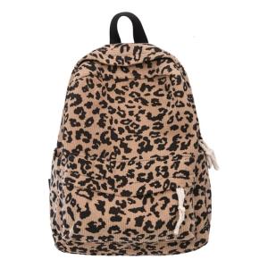 Thẩm mỹ Ba lô sinh viên cặp đi học Ba lô du lịch dung tích lớn máy tính xách tay daypacks in da báo Ba lô Preppy Túi