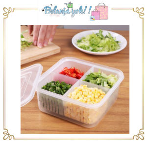 BY513 Wadah Penyimpanan 4 sekat Kotak serbaguna