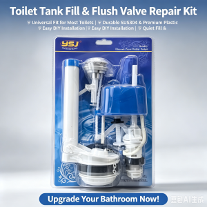 "GLAMOUR SHOP" ( #3003 ) Complete Toilet Flush Valve Repair Kit Easy Installation