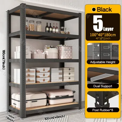Steel Rack 6 Layers Metal Rack Steel Shelf Rack Boltless Rack Heavy Duty Metal Stainless Shelf