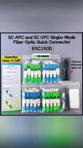 Fast Connector PRESS FTTH ESC250D - SC APC/SC UPC Single-Mode Fiber Optic Quick Connector with Optional Dedicated Guide Rail